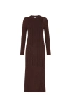 Brunello Cucinelli Sequined Cable-knit Midi Dress In Brown