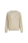 Brunello Cucinelli Dazzling Cable Sweater In Brown