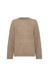 Brunello Cucinelli Dazzling Cable Sweatshirt In Brown