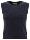 BRUNELLO CUCINELLI BRUNELLO CUCINELLI DAZZLING CABLES KNIT TOP