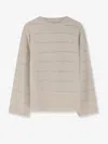 Brunello Cucinelli Dazzling Cashmere And Wool Sweater In White