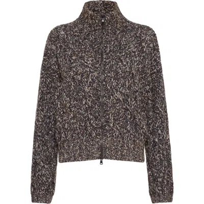 Brunello Cucinelli Dazzling Chiné Cardigan With Zipper