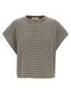 Brunello Cucinelli 'dazzling Collar Insert' T-shirt