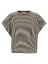 Brunello Cucinelli T-shirt With Dazzling Collar Insert