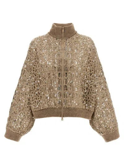 BRUNELLO CUCINELLI BRUNELLO CUCINELLI 'DAZZLING CROC EMBROIDERY' CARDIGAN