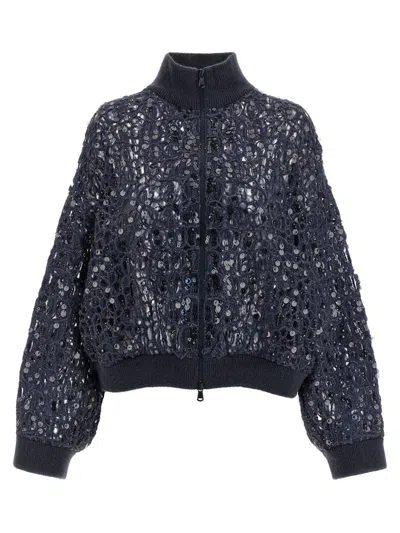 BRUNELLO CUCINELLI BRUNELLO CUCINELLI 'DAZZLING CROC EMBROIDERY' CARDIGAN