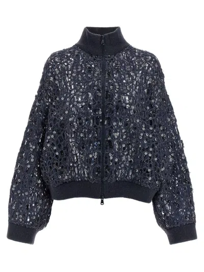 BRUNELLO CUCINELLI BRUNELLO CUCINELLI 'DAZZLING CROC EMBROIDERY' CARDIGAN