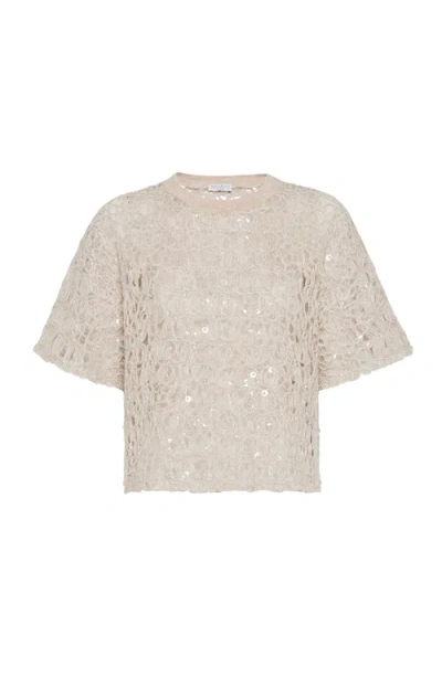 BRUNELLO CUCINELLI BRUNELLO CUCINELLI DAZZLING CROC EMBROIDERY T-SHIRT