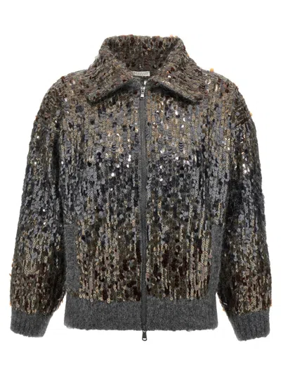 BRUNELLO CUCINELLI BRUNELLO CUCINELLI 'DAZZLING DÉGRADÉ EMBROIDERY' CARDIGAN
