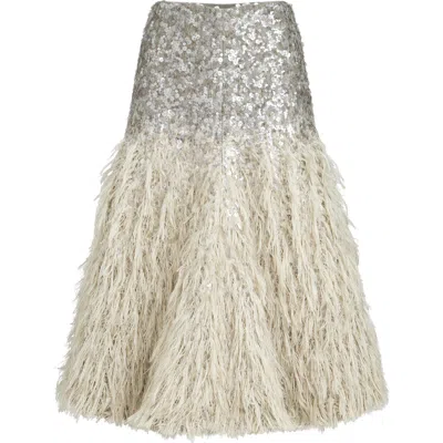 Brunello Cucinelli Dazzling Dégradé Skirt In Neutral
