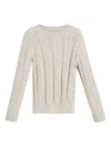 Brunello Cucinelli Dazzling Double-cable Sweater In Neutrals