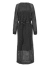Brunello Cucinelli Dazzling Dress In Gray