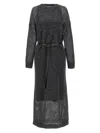Brunello Cucinelli Dazzling Dress In Gray