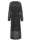 Brunello Cucinelli Dazzling Dress In Gray