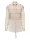 Brunello Cucinelli Dazzling Embroidered Shirt In Neutral