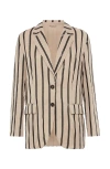 Brunello Cucinelli Dazzling Embroidery Blazer In Coffee