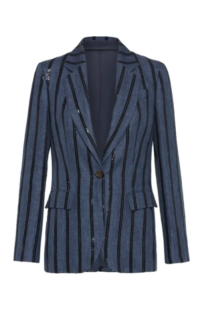 BRUNELLO CUCINELLI BRUNELLO CUCINELLI DAZZLING EMBROIDERY BLAZER