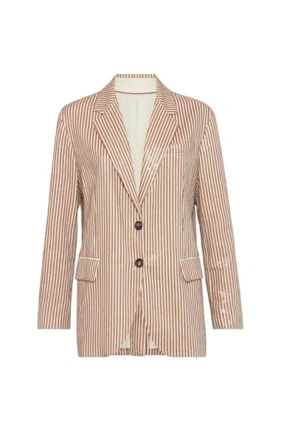 BRUNELLO CUCINELLI BRUNELLO CUCINELLI DAZZLING EMBROIDERY BLAZER