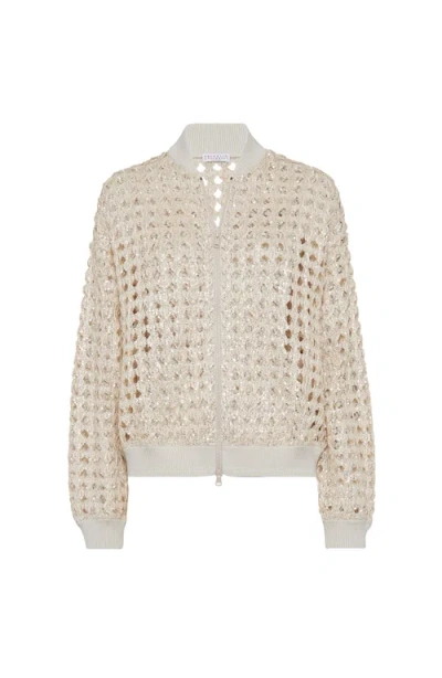Brunello Cucinelli Dazzling Embroidery Bomber