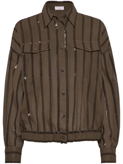 BRUNELLO CUCINELLI DAZZLING EMBROIDERY JACKET