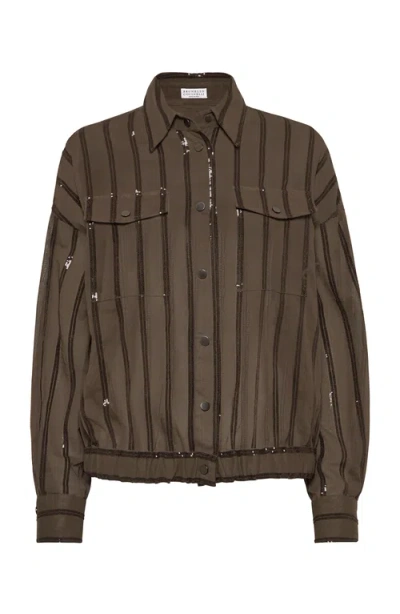 BRUNELLO CUCINELLI BRUNELLO CUCINELLI DAZZLING EMBROIDERY OUTERWEAR