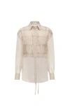 Brunello Cucinelli Dazzling Embroidered Shirt In Multi