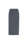 Brunello Cucinelli Sequinned-embellished Midi Skirt In Gray