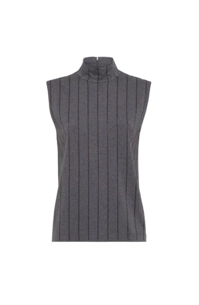 BRUNELLO CUCINELLI BRUNELLO CUCINELLI DAZZLING EMBROIDERY TOP
