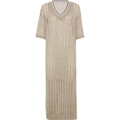 BRUNELLO CUCINELLI BRUNELLO CUCINELLI DAZZLING KNIT DRESS