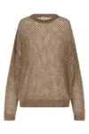 Brunello Cucinelli Dazzling Mesh Sweater In Brown