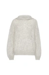 Brunello Cucinelli Dazzling Mesh Sweatshirt In Neutral