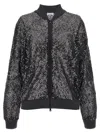 Brunello Cucinelli Dazzling Net Embroidery Sweaters And Cardigans Gray