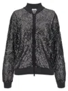 Brunello Cucinelli Dazzling Net Embroidery Sweaters And Cardigans Gray