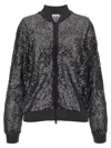 Brunello Cucinelli Dazzling Net Embroidery Sweaters And Cardigans Gray