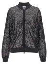 Brunello Cucinelli Dazzling Net Embroidery Sweaters And Cardigans Gray