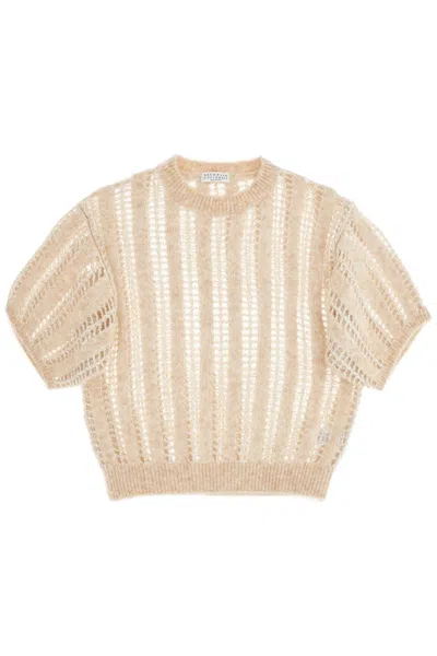 BRUNELLO CUCINELLI DAZZLING NET SHORT SLEEVE KNIT