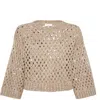 Brunello Cucinelli Dazzling Net Sweater In Neutral