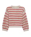 Brunello Cucinelli Dazzling Net Pullover In Nude