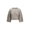 Brunello Cucinelli Women Dazzling Net Sweater In Multi