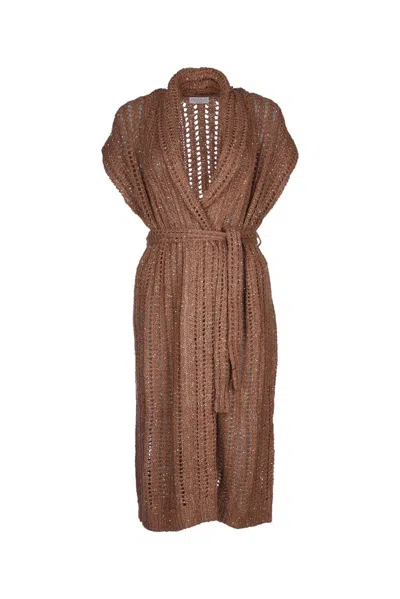 Brunello Cucinelli Cardigan In Brown