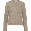 Brunello Cucinelli Dazzling Cable Sweatshirt In Neutral