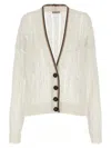 Brunello Cucinelli 'dazzling Ribbed Net' Cardigan