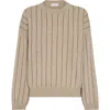 Brunello Cucinelli Dazzling Stripe Sweater In Neutral