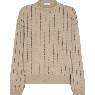 BRUNELLO CUCINELLI BRUNELLO CUCINELLI DAZZLING STRIPE SWEATER