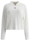 Brunello Cucinelli Cable Knit Polo Sweater