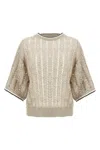 Brunello Cucinelli Dazzling Sweater Sweaters And Cardigans Beige