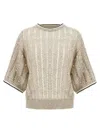 Brunello Cucinelli Dazzling Sweater Sweaters And Cardigans Beige In Beige