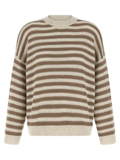 Brunello Cucinelli Dazzling Sweater In Nude