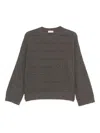 Brunello Cucinelli Sequin-embellished Knit Sweater In Brown