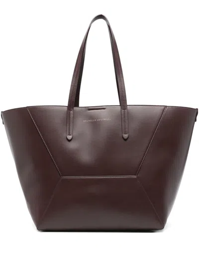 Brunello Cucinelli Dc Duo Leather Tote Bag